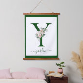 Monogram Bloemletter Y Hangend Wandkleed (Slaapkamer)