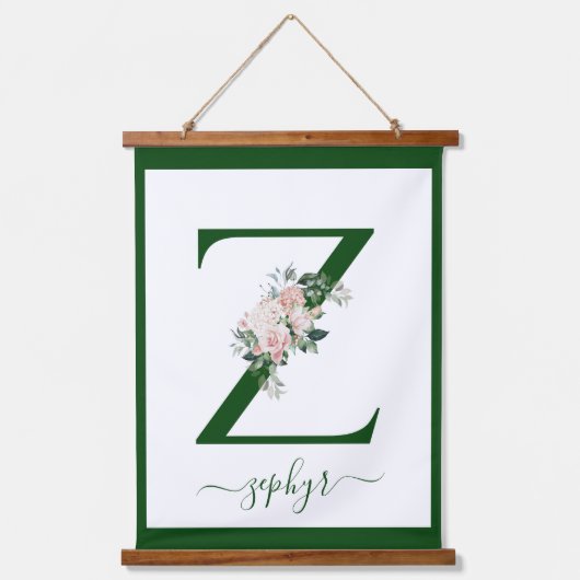 Monogram Bloemletter Z Hangend Wandkleed (Voorkant)