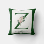 Monogram bloemletter Z Kussen (Achterkant)