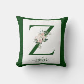 Monogram bloemletter Z Kussen (Voorkant)