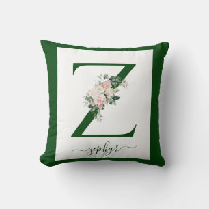 Monogram bloemletter Z Kussen