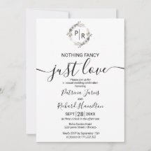 Monogram Bloemrijke Calligrafie Foto Bruiloft