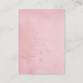 Monogram  Bloemroze Gray Calligrafie Visitekaartje (Achterkant)