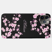  monogram bloesems Floral Cherry Case-Mate iPhone Case (Achterkant (horizontaal))