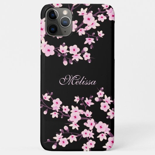  monogram bloesems Floral Cherry Case-Mate iPhone Case (Achterkant)