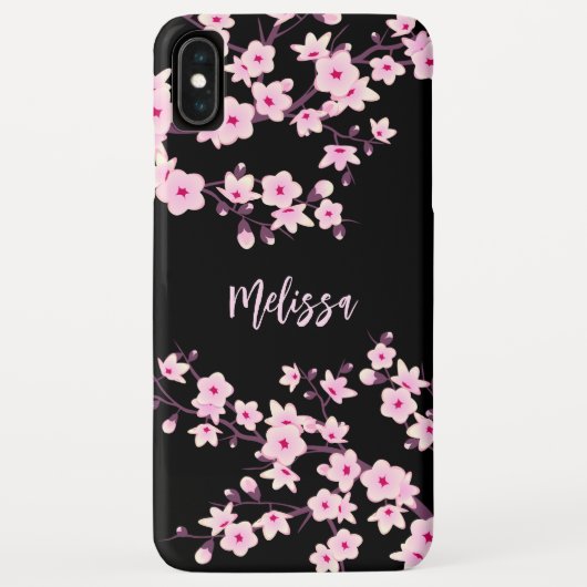  monogram bloesems Floral Cherry Case-Mate iPhone Case (Achterkant)