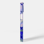 Monogram Blue Abstract Art Cool Case-Mate iPhone Case (Achterkant / Rechts)