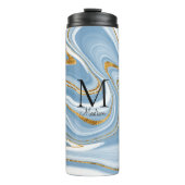 Monogram Blue Agate Thermosbeker (Voorkant)