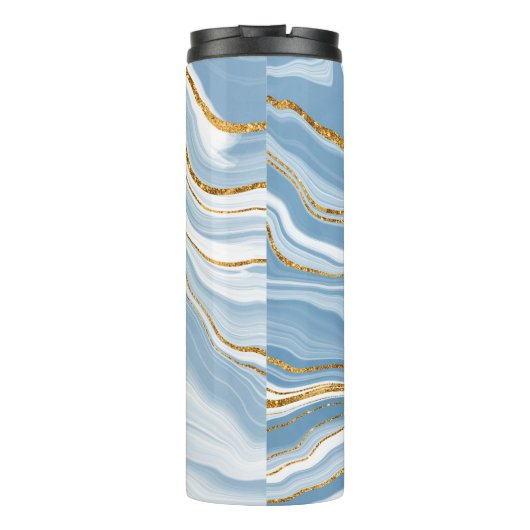 Monogram Blue Agate Thermosbeker (Achterkant)