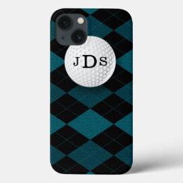 Monogram Blue Argyle, Golf Ball iPad Mini Case