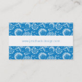 Monogram Blue Beach Patroon Visitekaartje (Achterkant)