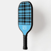 Monogram Blue Black Checkered Plai Pickleball Paddle (Links)