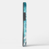 Monogram Blue Black Ocean Waves Hawaii Case-Mate iPhone Case (Achterkant / Rechts)