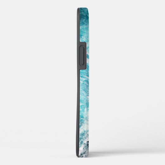 Monogram Blue Black Ocean Waves Hawaii Case-Mate iPhone Case (Achterkant / Rechts)
