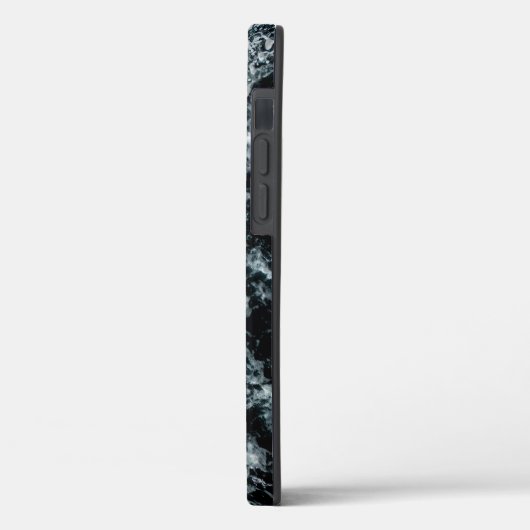 Monogram Blue Black Ocean Waves Hawaii Case-Mate iPhone Case (Achterkant / Links)