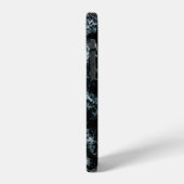 Monogram Blue Black Ocean Waves Hawaii iPhone Hoesje (Linkerkant)