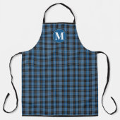 Monogram Blue Black Scottish Clark Tartan Pset Schort (Voorkant)