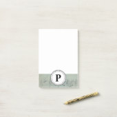 Monogram Blue blad Music Note Musician (Op bureau)