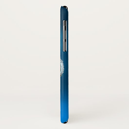 MONOGRAM blue Case-Mate iPhone Case (Achterkant/links)