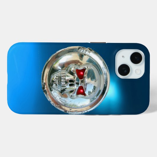 MONOGRAM blue Case-Mate iPhone Case (Achterkant (horizontaal))