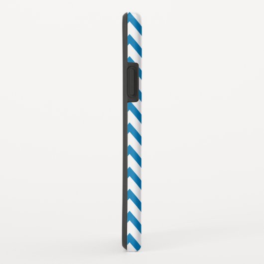 Monogram Blue Chevron Modern Case-Mate iPhone Case (Achterkant/rechts)