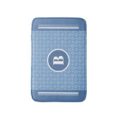 Monogram Blue Diamond Baby Nursery Bath Mat (Voorkant Verticaal)