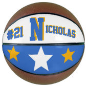 Monogram Blue en Gold Basketbal (Voorkant)