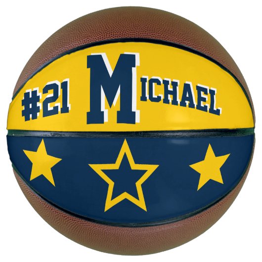 Monogram Blue en Maze Gold Basketbal (Voorkant)
