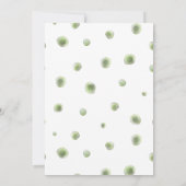 Monogram Blue Floral Greenery Baptism Boy Kaart (Achterkant)