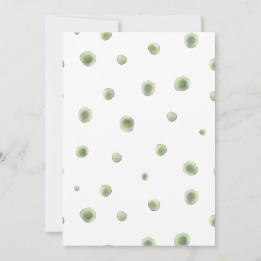 Monogram Blue Floral Greenery Baptism Boy Kaart (Achterkant)