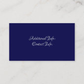 Monogram Blue Floral Visitekaartje 2 (Achterkant)