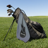 Monogram Blue Grey Electric Guitar Golfhanddoek (Groen)