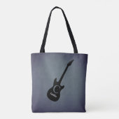 Monogram Blue Grey Electric Guitar Tote Bag (Achterkant)