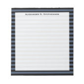 Monogram Blue Jeans Blue en Black Stripe Notitieblok (Voorkant)