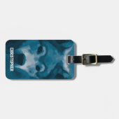 Monogram Blue Lone Wolf Bagagelabel (Voorkant horizontaal)