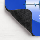 Monogram Blue Medical Stethoscoop Hartslag Muismat (Hoek)