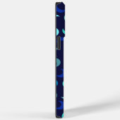 Monogram Blue New Moon Pattern Case-Mate iPhone Case (Achterkant / Rechts)