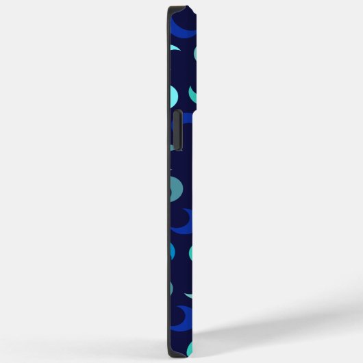 Monogram Blue New Moon Pattern Case-Mate iPhone Case (Achterkant / Rechts)