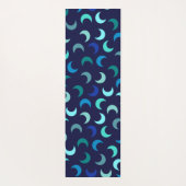 Monogram Blue New Moon Pattern Yogamat (Achterkant)