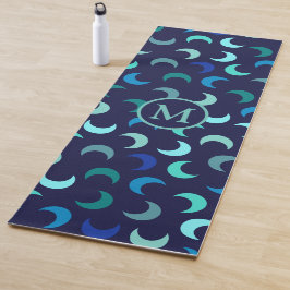 Monogram Blue New Moon Pattern Yogamat