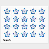 Monogram Blue Paars Star Sticker (Vel)