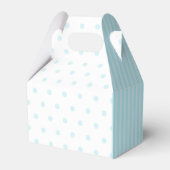 Monogram Blue Polka Dots Stripes Gable Favor Box Bedankdoosjes (Achterkant)