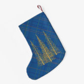 Monogram Blue Pset Gold Treks kerststop Kleine Kerstsok (Achterkant (Hangend))