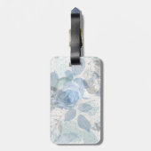 Monogram Blue Rozen grunge Bagagelabel (Achterkant verticaal)