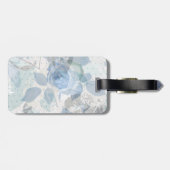 Monogram Blue Rozen grunge Bagagelabel (Achterkant horizontaal)