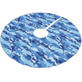 Monogram Blue Shark Pattern Kerstboom Rok (Gekanteld)