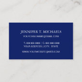 Monogram Blue Shark Pattern Visitekaartje (Achterkant)