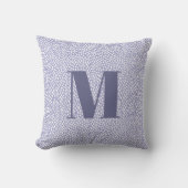 Monogram Blue Simple Painted Dots Pattern Kussen (Voorkant)