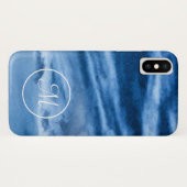 Monogram Blue Sky Case-Mate iPhone Case (Achterkant (horizontaal))