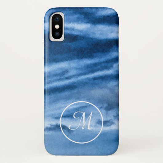 Monogram Blue Sky Case-Mate iPhone Case (Achterkant)